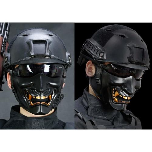 PHOENIX IKKI Hannya Mask, Cosplay Mask for Halloween, Parties, Airsoft, Breathable, Tactical Gear, Half Face Guard, TPU Material, Available In 8 Color