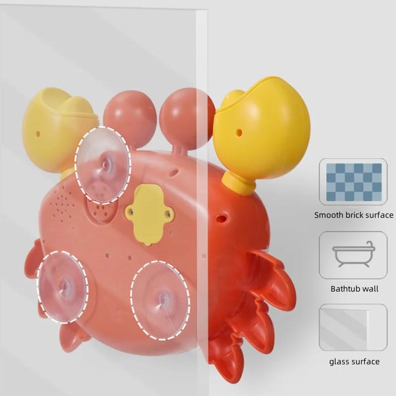 Baby Shower Toy Automatic Bubble Machine  Machine Crab Music Shower Toy Bath Soap Bathroom Safe And Comfortable Toy For Children