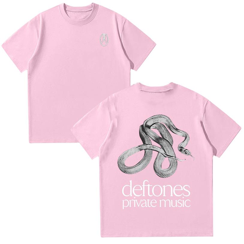 Deftones Private Music T Shirt Rock Music Band Tees Summer Metal Crewneck Breathable Short Sleeve Unisex Fashion T-Shirt Cotton