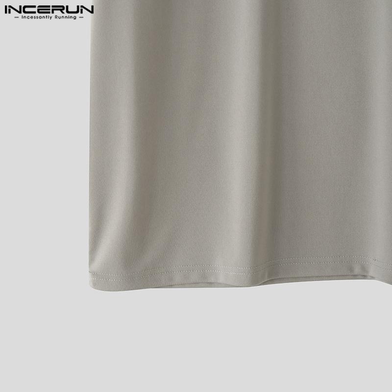 INCERUN Mens Tie Up Short Sleeve Leopard Stitching Casual T-shirts Tops