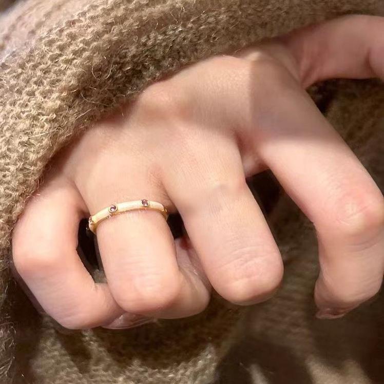 Bunter Zirkonia-Regenbogen-Offenring für Damen – Süßes, Cooles Stapelbares Design