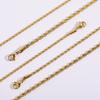 Stainless Steel Plain Bare Chain Basic Chain Necklace Twist Chain Furnace Vacuum Plating 18K Gold Necklace