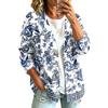 Women's Vintage Floral Print Button Front Jacket for Casual Outdoor Wear