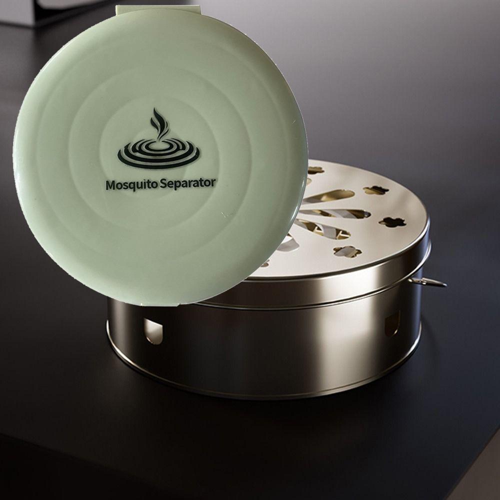 

Useful Mosquito Spiral Holder Box With Tray Mosquito Coil Burner Living Room Bedroom Green Set