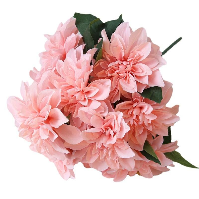 Artificial Dahlia Wedding Decor Flowers With Silk Material For Home And Event Use