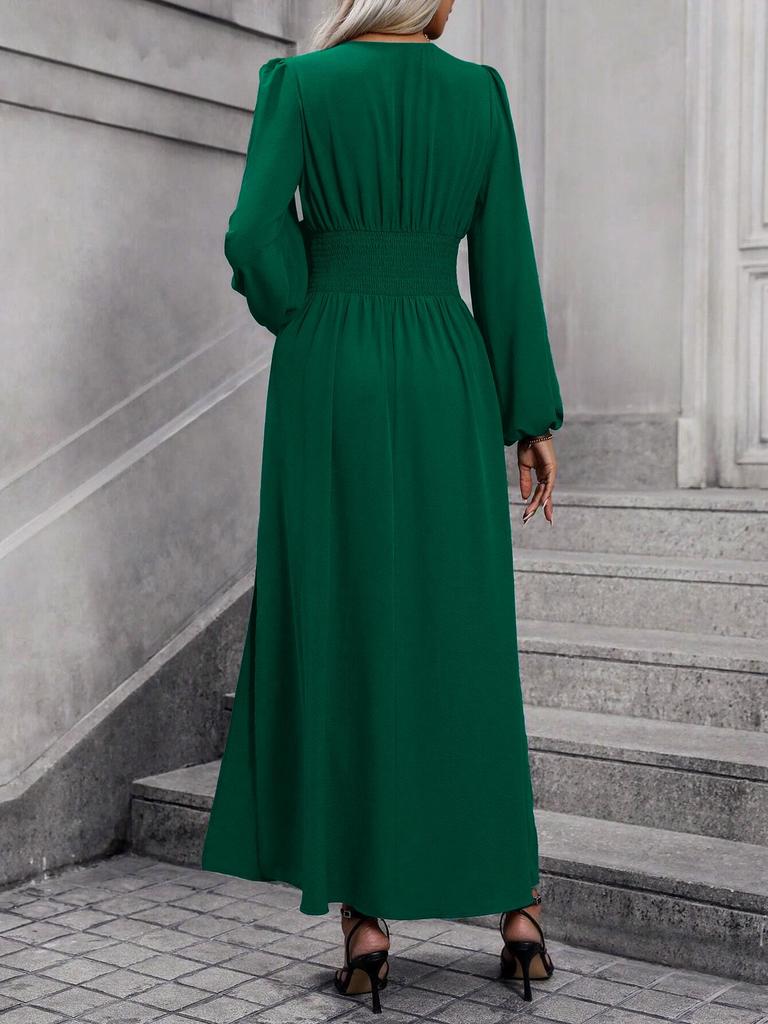 Women's High Slit Lantern Sleeve Dress - Fall/Winter Collection