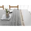 Linen Cotton Embroidery Lattice Tablecloth,Rectangular Dustproof Tassels Table Cover,for Kitchen Dinning Coffee Table Decoration