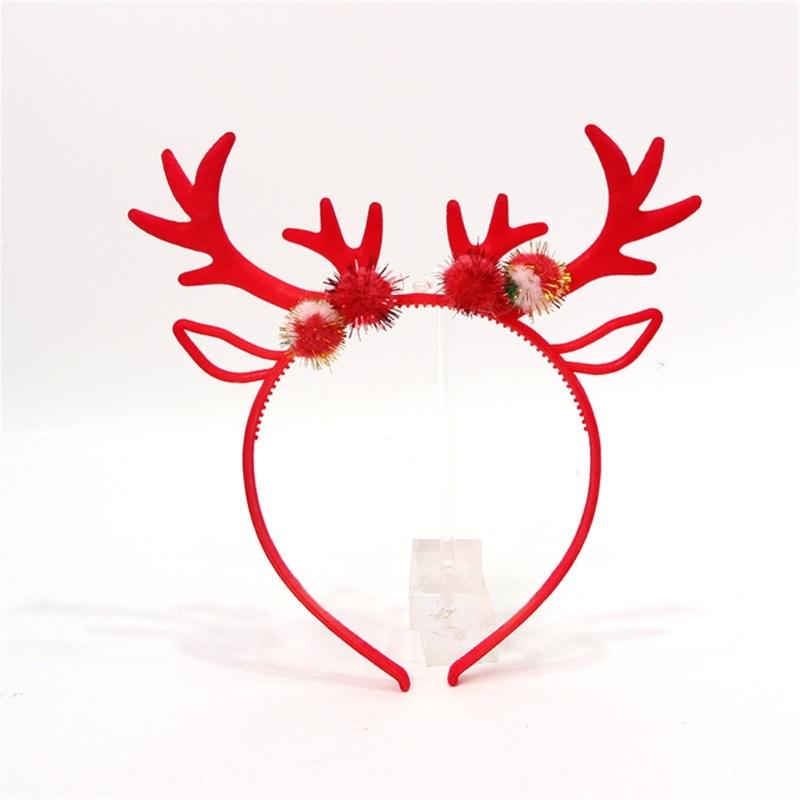 Christmas Reindeer Headband for All Age Party Accessories Deer Horn Hairhoop Festival Hairband Seasonal Costume Headwear