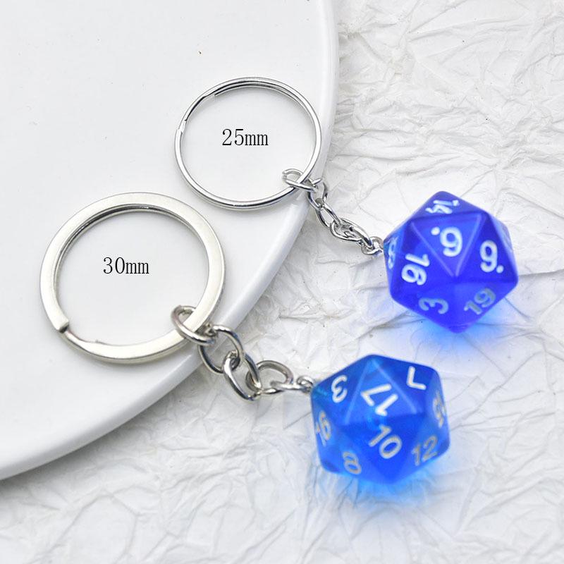 Colorful Acrylic 20-Sided Dice Shaker Pendant for Handmade Jewelry