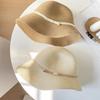 2024 Summer New Solid Floppy Straw Hats for Women Flower Accessories Ladies Summer Beach Sun Caps Panama Style Hat