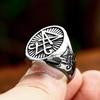 New Stainless Steel Vintage Lucifer Ring for Men Boys Punk Rock Devil Symbol Signet Rings Religion Jewelry Gifts Dropshipping