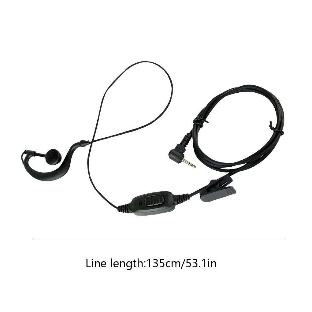 2 5mm Walkie Talkie Earphone Two-way Radio Headphone Lapel Clip Headset