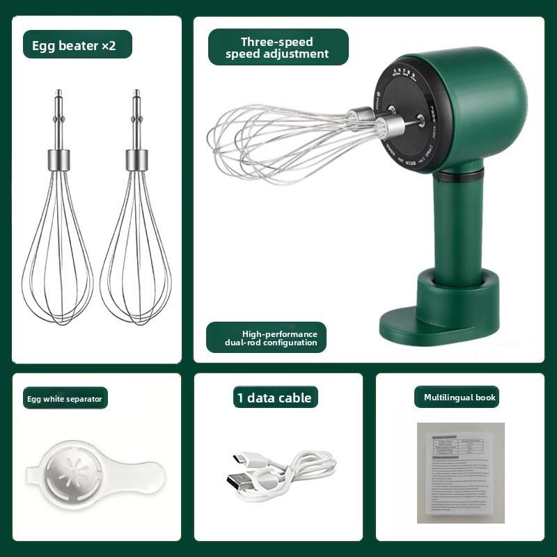 Mini Electric Handheld Egg Beater With Usb Rechargeable Multifunction For Home Baking