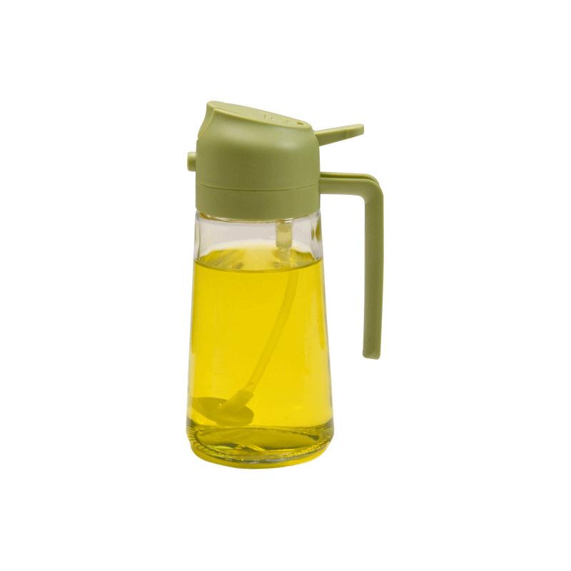 600ML Glass Spray Oil Bottle 2 in 1 Spray Pour Kitchen Cooking Oil Dispenser Atomized Air Fryer Oil Spray Bottle Sauce Sprayer