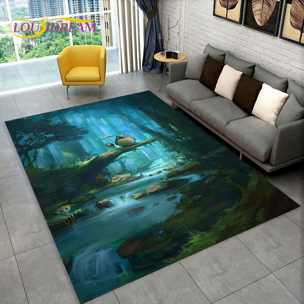 

Cartoon My Neighbor T-Totoro Anime Area Rug,Carpet Rug for Living Room Bedroom Sofa Doormat Decoration,Kid Non-slip Floor Mat 3D 40x60cm(15x23in)