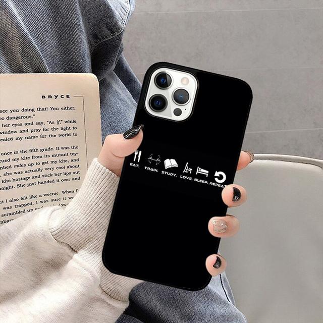 Motivational Gym Fitness Quotes Phone Case For For iPhone 17 Air 16 15 11 12 13 14 Pro Ma Plus coque
