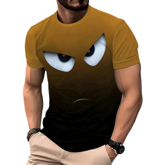 Camiseta Casual Divertida para Hombre Estampados de Animales de Dibujos Animados Camiseta Cuello Redondo Manga Corta Pullover para Uso Diario Fiesta Callejera Playa