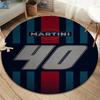 Martini Racing Round Area Rug,Carpet Rug for Living Room Bedroom Sofa Playroom Decor,Non-slip Floor Mat