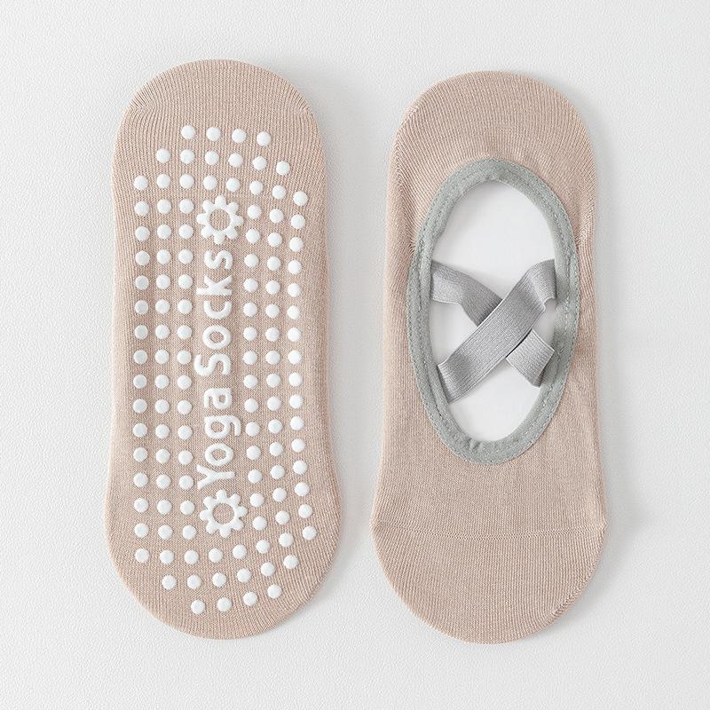 Yoga Socks for Women, Summer Pure Cotton Indoor Fitness Sports Socks, Anti-slip and Shock-absorbing Professional Pilates Boat Socks, No Heel Drop