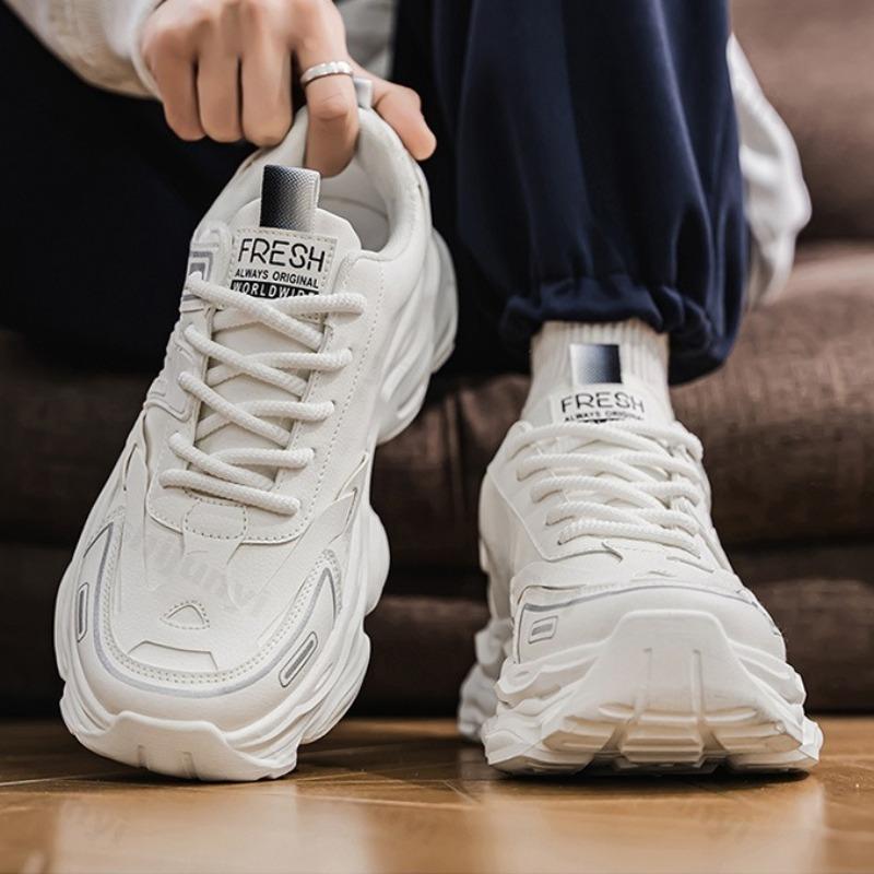 Fashion 2025 Autumn New Men's Fashion Trend Low Top Thick Sole Casual Shoes Comforatble Versatile Non Slip Lace Up Niche Chunky sneakers