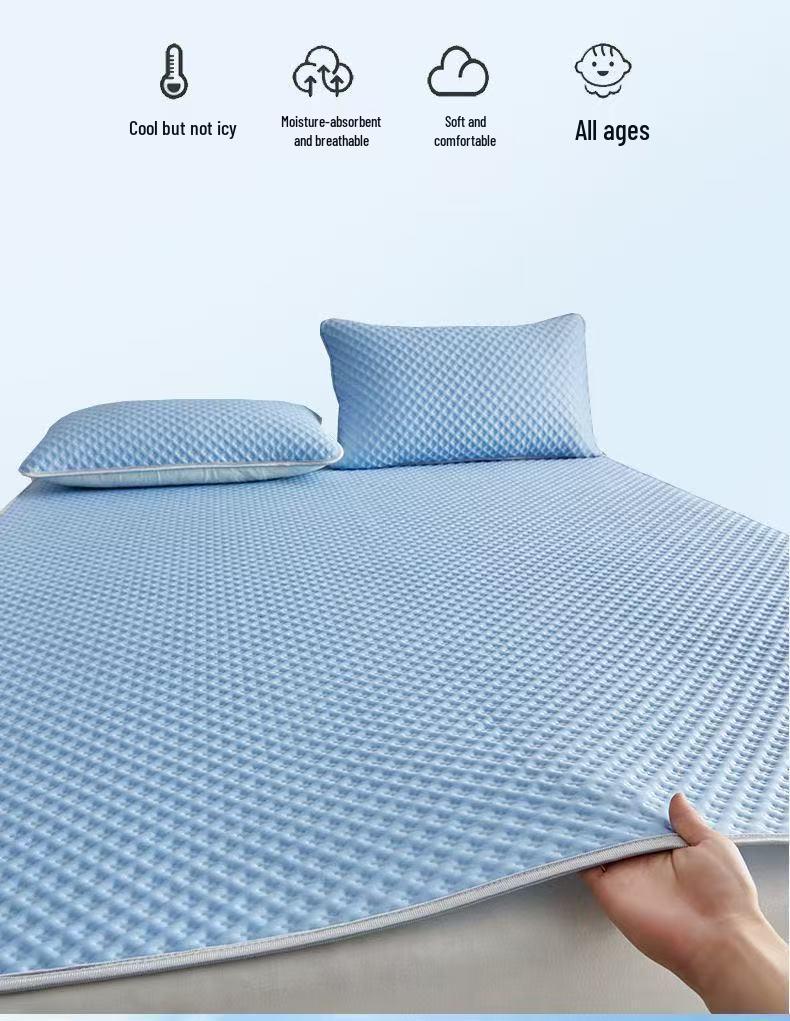 Summer Washable Ice Silk Bean Pattern Breathable Anti-Slip Double-Sided Crib Mattress