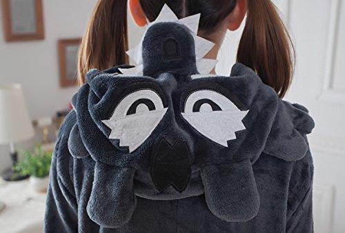 Wolf Kigurumi Pajamas for Adults, Animal Kigurumi, Flannel, Unisex, Size S (150cm-158cm)