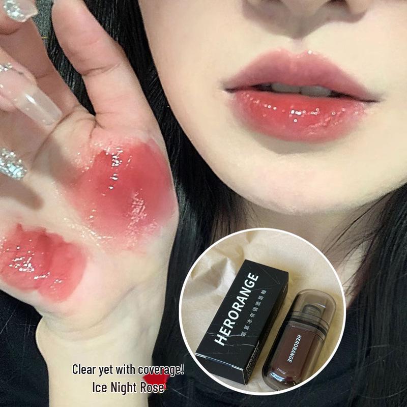 

New Opaque Ice Night Long-Lasting Lip Glaze: Non-Fading Faux Nude Makeup Whitening Gloss.