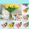 Lifelike Artificial Tulip Flower Bouquet With Real Touch For Home And Wedding Decor