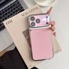 CD Patterned Lens With Lychee Skin Case for iPhone 17 16 15 14 Pro Max Bumper Shockproof Pattern Side Large Viewing Window Cover