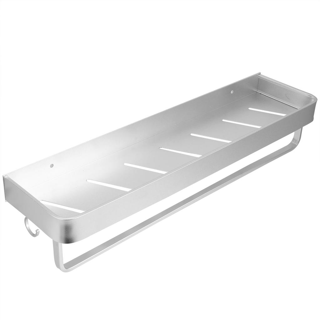 Bathroom Shelf Wall Mount Space Aluminium Shower Single Layer Shelf Shampoo Storage Rack50cm