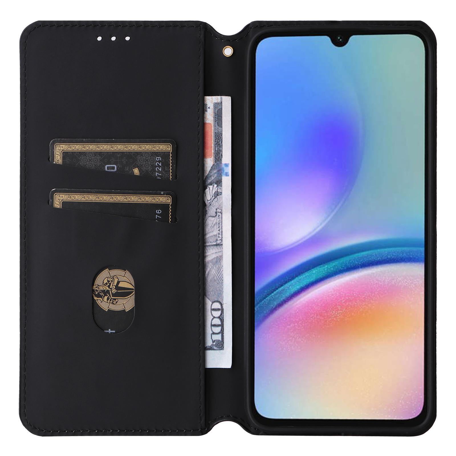 

For Samsung Galaxy A05s 4G/M14 4G Case Magnetic Closing Leather Wallet Cover Silver