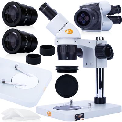 Binokulares Stereomikroskop Ganimedes S MSGS-B-PS1 – Zoombereich 20/40x | Hochwertige Optik | Ergonomischer 360°-Kopf