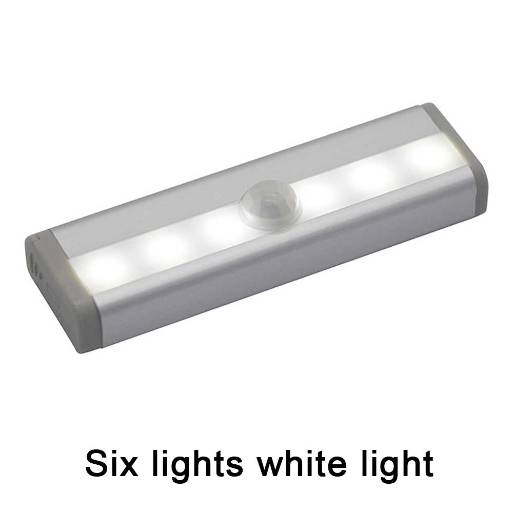 

6/10 светодиодных индукционных светильников под шкафом с датчиком движения, ночник для шкафа, светодиодные полосы для ночника, шкафа, лестницы, кухни