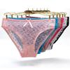 Women Panties Underwear Cotton Sexy Flower Lace Hollowed Low Rise Girls Briefs Ladies Knickers for Women 6 Pcs/lot