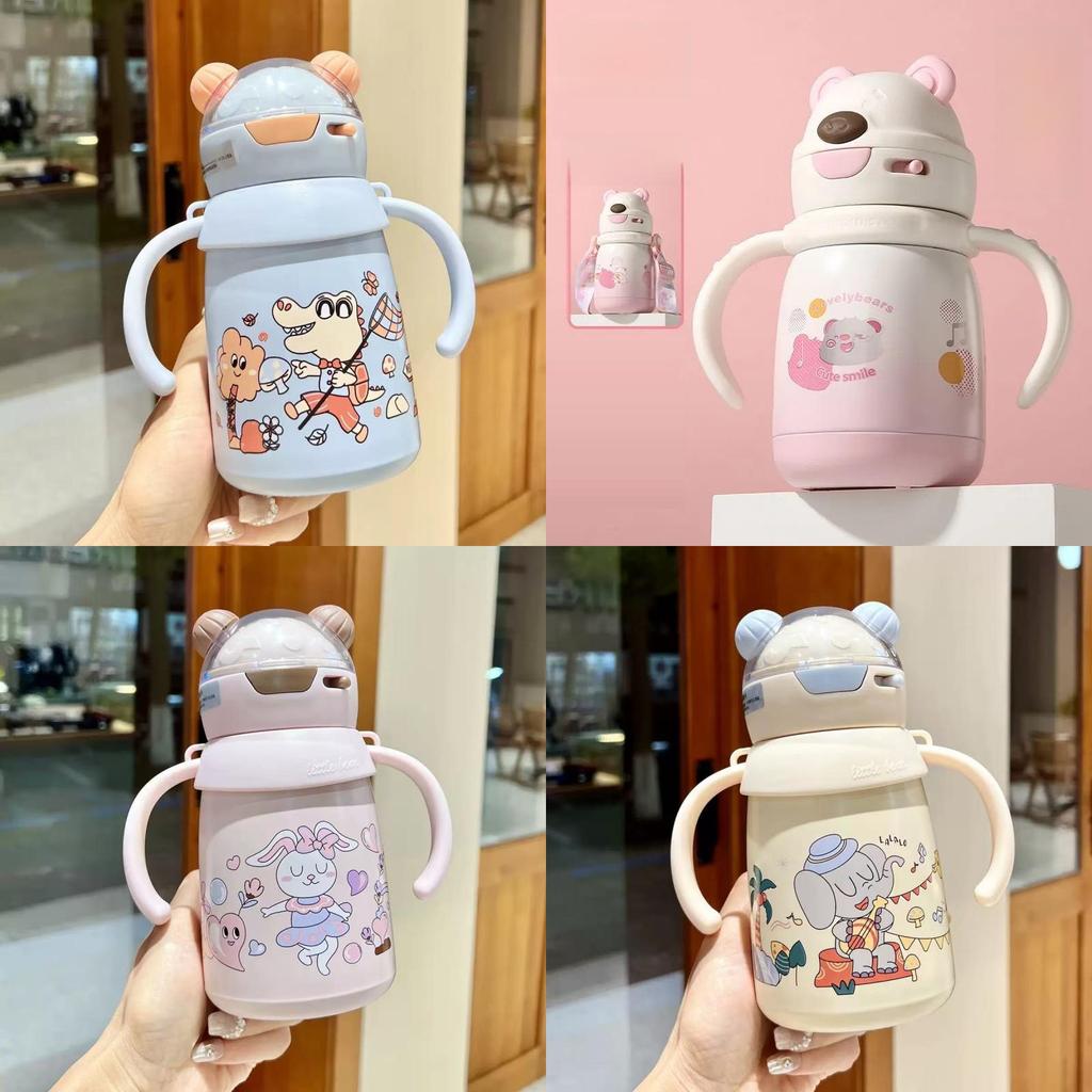 Childrens Insulated Sippy Cup With Straw And Handle For Kids And Babies
