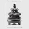 Meditation Home Decor Pagoda Incense Burner Set for Cone Stick Backflow Aromatherapy Yoga Zen Gift