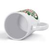 11oz White Coffee Mug with Double-Sided Printed Area, Glossy Ceramic Body and Comfortable Grip for Warm Home Beverage Time
