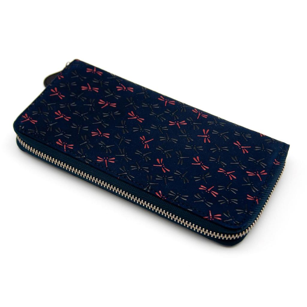 Indenya Inden Long Wallet Nagomi Dragonfly Traditional Craft Koshu Inden Deerskin Lacquer Original Brand [Indenya] (No.7528)