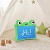 Green Frog Tablet Plush Toy, Soft Stuffed Animal, Cuddly Frog Plushie for Kids, Cute Character Collectible Gift for Boys Girls