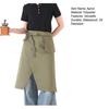 Splash-Proof Half Apron with Side Slits Polyester Cooking Apron Oil And Water-resistant Apron for Restaurant & Kitchen Work