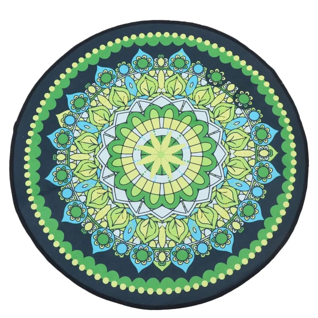 Abstraktní Boho Květinová Mandala Kulatý Koberec Exotický Květinový Kruh Koberec do Obývacího Pokojí Měkká Protiskluzová Podložka do Dětského Pokojí Vstupní Podlahová Rohož