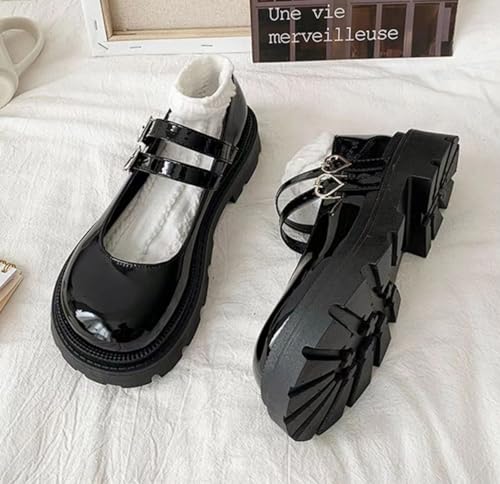[TOKYO GOODS MARKT] [PureAribon] Mary-Jane-Pumps mit rundem Zehenbereich und Schleifen, Lolita-Schuhe (27,0 cm), Auch in Übergrößen erhältlich