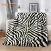 3D Colorful Zebra Pattern Soft Plush Blanket,Flannel Blanket Throw Blanket for Living Room Bedroom Bed Sofa Picnic Office Cover