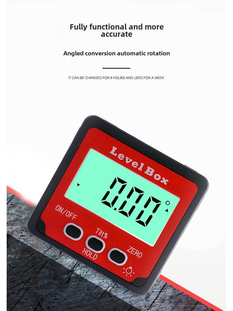 ETOPO 360° Digital Inclination Box with Backlight & Strong Magnet