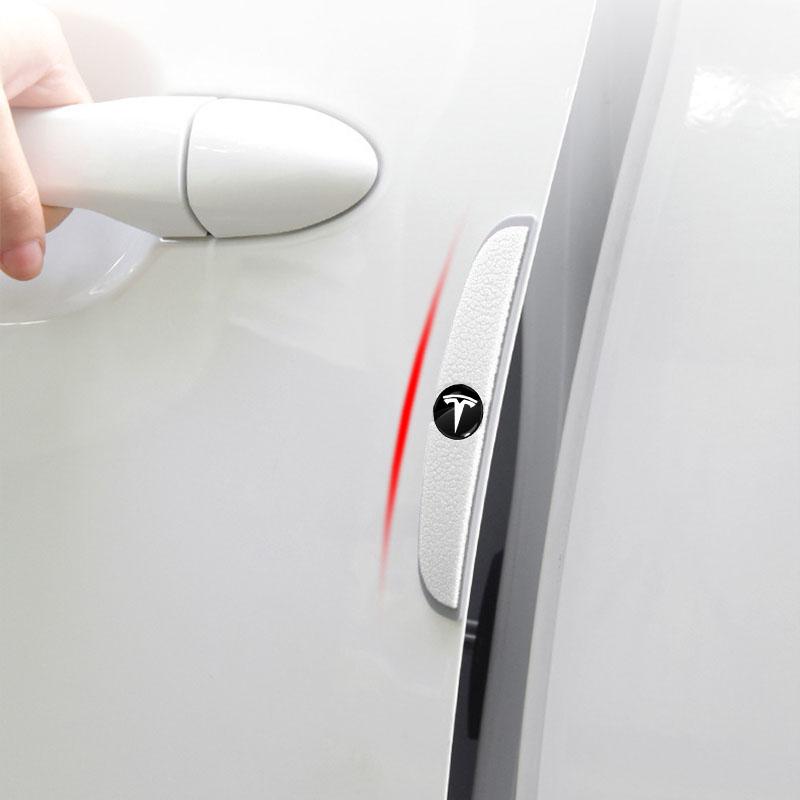 4Pcs Car Door Anti-Collision Strip Rearview Mirror Protection Sticker For Tesla Model 3 Model X S 2016-2020 Decals TM3 TMX TMS Decal