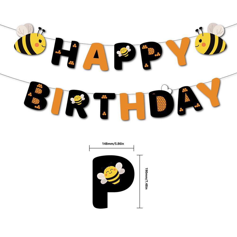 

Bee Themed Party Decoration Birthday Banner Children s Birthday Party Decoration Props Baby Baptism Decoration Banner Flag