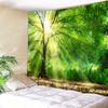 VIKAMA Sunshine Forest Tree Tapestry Natural Scenery Forest Beam Background Cloth Healing Forest Living Room Room Decoration