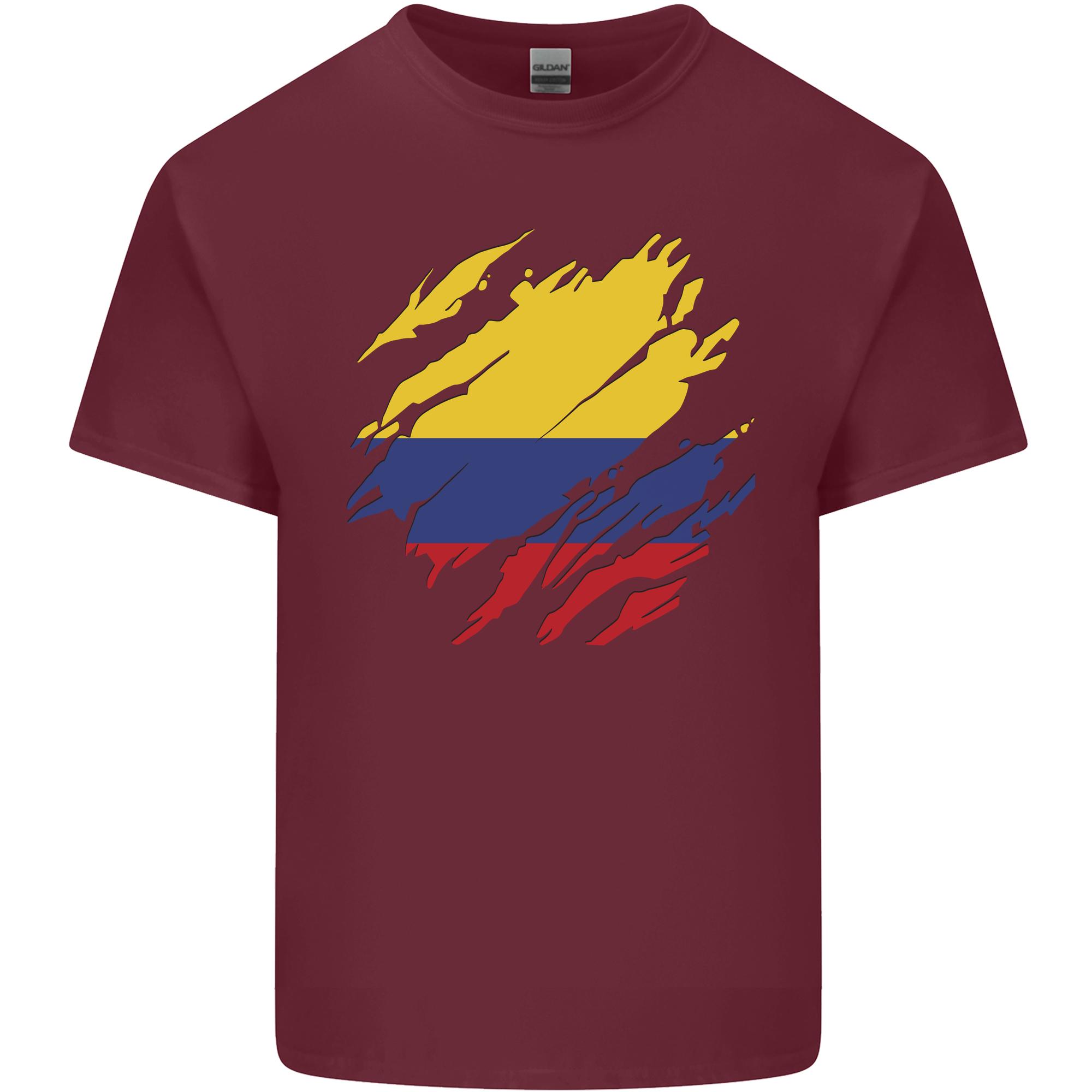 Torn Columbia Flag Columbian Day Football Unisexs Light Cotton TShirt S