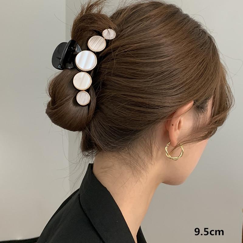 Kshmir New style exaggerated large beads acrylic hair clip large make-up hair styling hairpin female hair pearl hair accessories