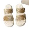 Beautiful slippers for women's summer wear, new thick-soled heightened non-slip skirt, beach cool slippers